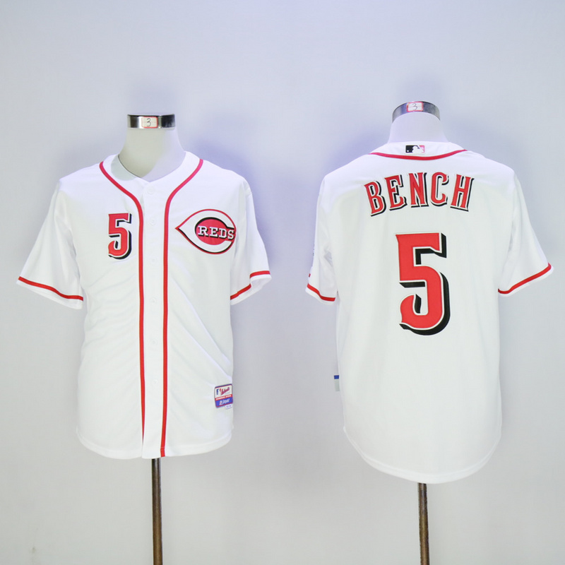 MLB Cincinnati Reds #5 Bench White Jersey