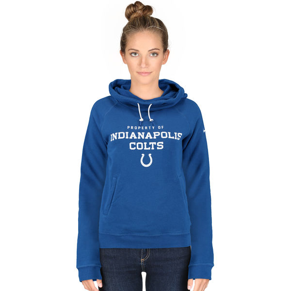 Womens Indianapolis Colts Stadium Game Day Ko Full Zip Blue Hoodie