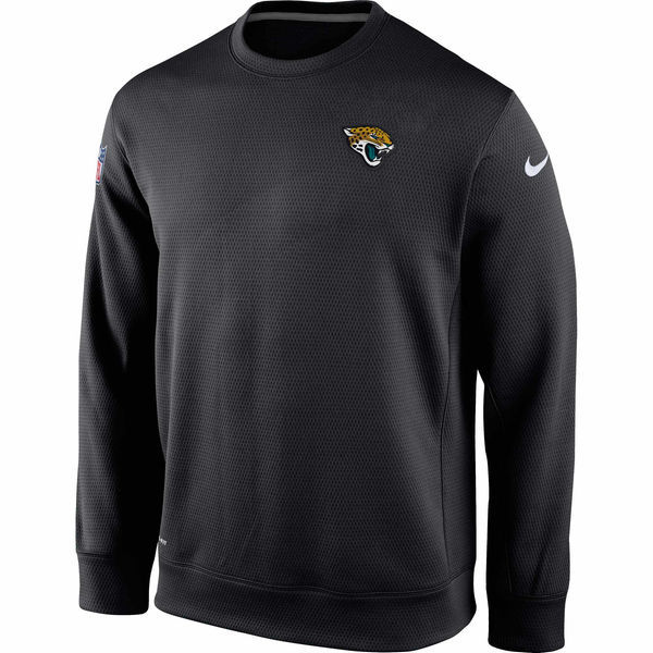 Mens Jacksonville Jaguars Sideline Crew Fleece Performance Sweatshirt 