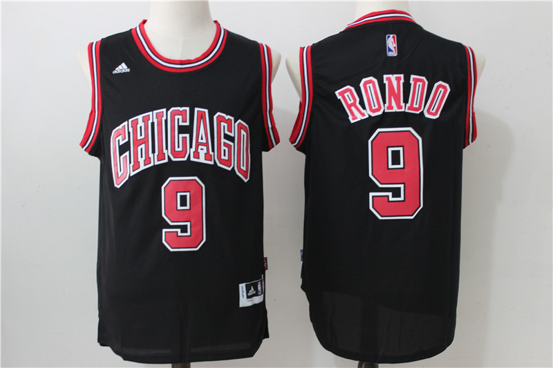 NBA Chicago Bulls #9 Rondo Black Jersey