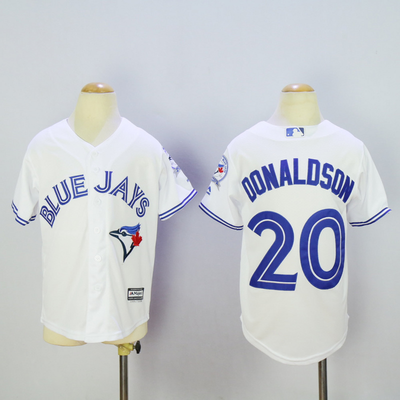 MLB Toronto Blue Jays #20 Donaldson White Kids Jersey