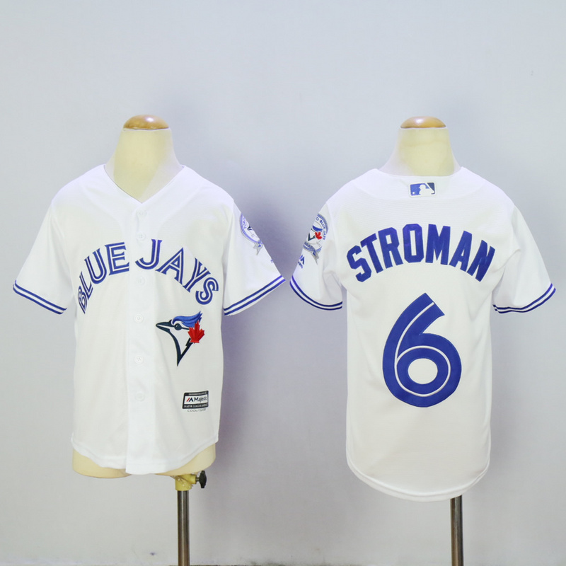 MLB Toronto Blue Jays #6 Stroman White Kids Jersey