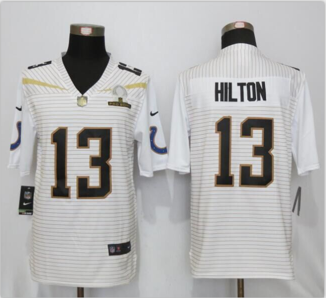 New Nike Indianapolis Colts #13 Hilton 2016 Pro Bowl White Elite Jersey