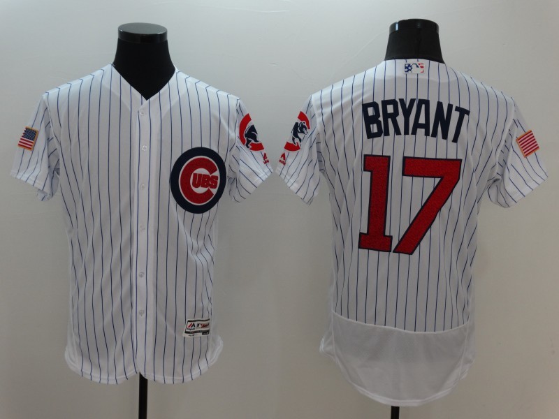 MLB Chicago Cubs #17 Bryant White Elite Jersey