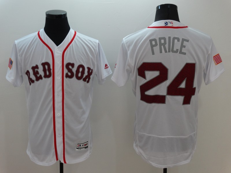 MLB Boston Red Sox #24 Price White Elite Jersey