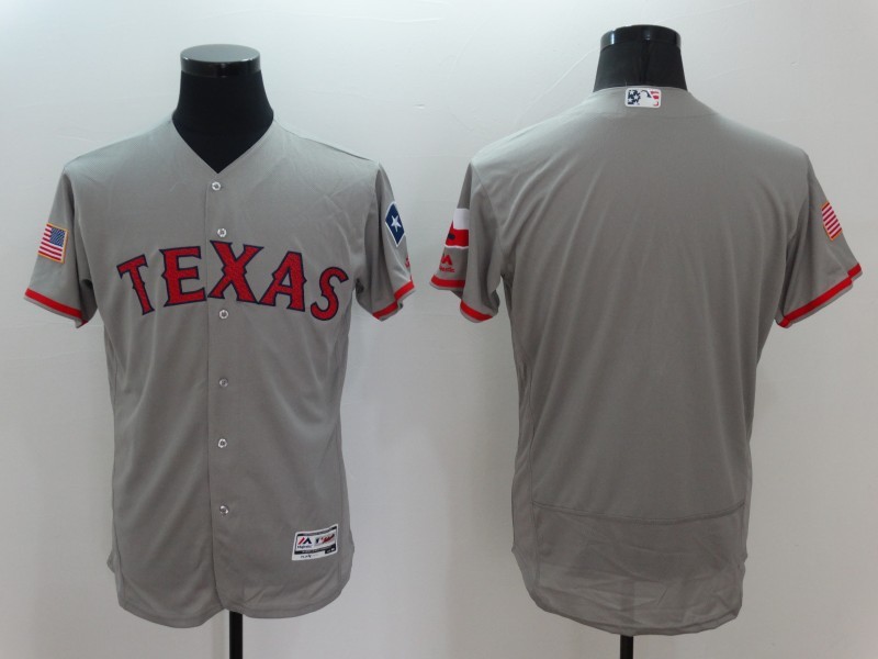 MLB Texas Rangers Blank Grey Elite Jersey