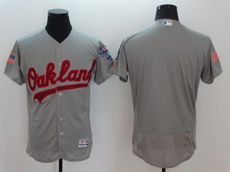 MLB Oakland Athletics Blank Grey Elite Jersey