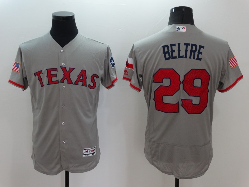 MLB Texas Rangers #29 Beltre Grey Elite Jersey