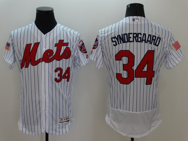 MLB New York Mets #34 Syndergaard White Elite Jersey