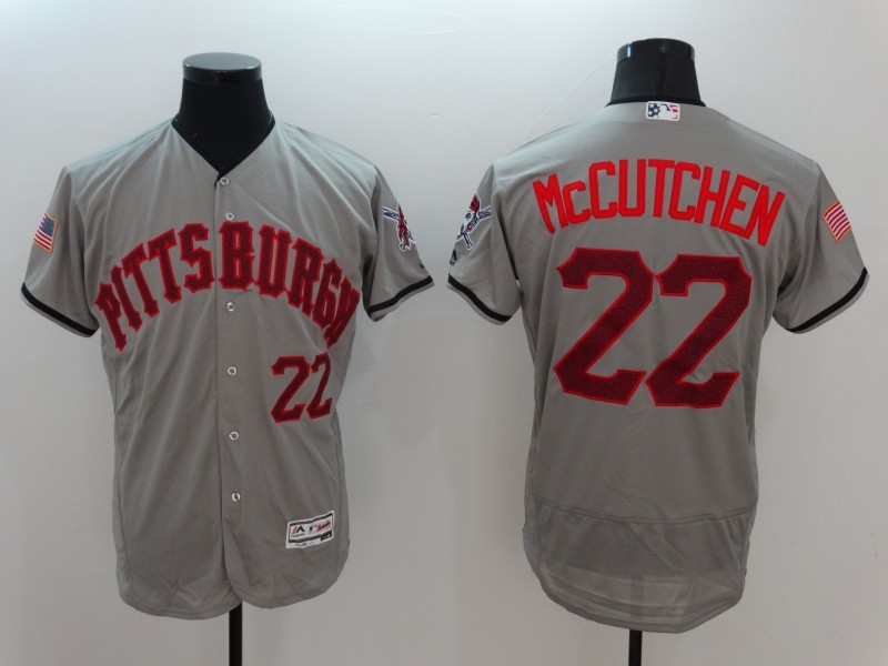 MLB Pittsburgh Pirates #22 McCutchen Grey Elite Jersey