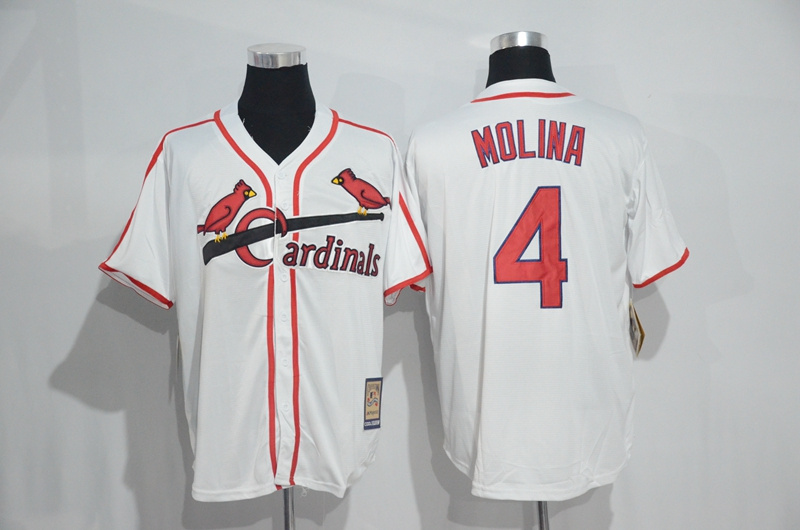MLB St.Louis Cardinals #4 Molina White Jersey