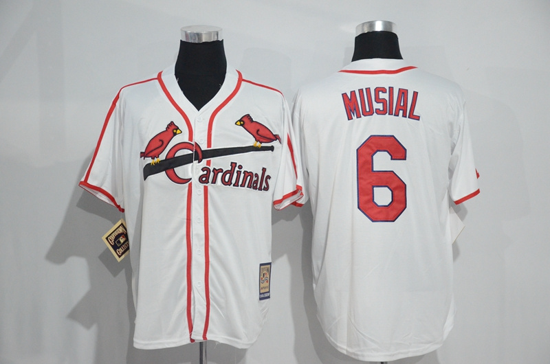 MLB St.Louis Cardinals #6 Musial White Jersey