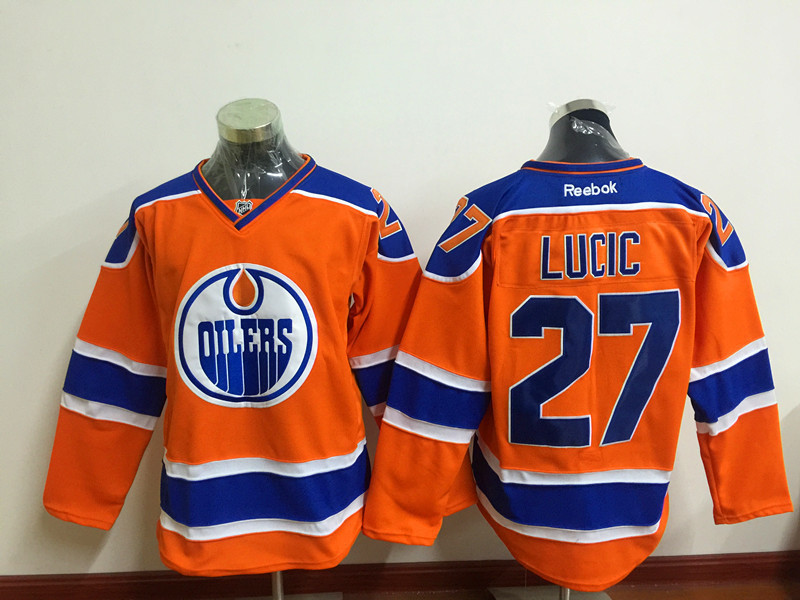 NHL Edmonton Oilers #27 Lucic Orange Jersey