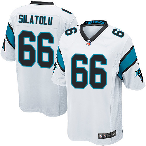 NFL Carolina Panthers #66 Silatolu White Game Jersey