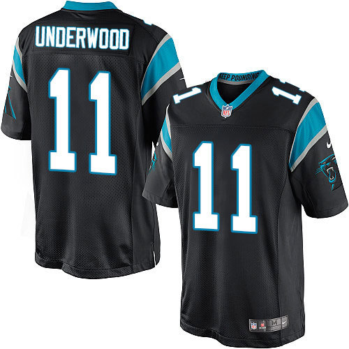 NFL Carolina Panthers #11 Underwood Black Game Jersey