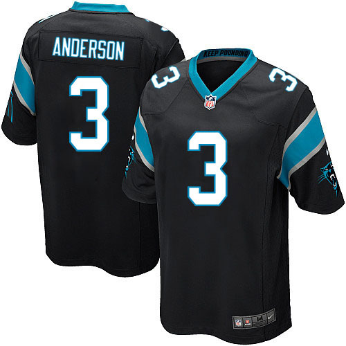 NFL Carolina Panthers #3 Anderson Black Game Jersey