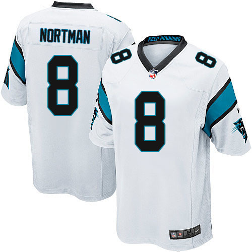 NFL Carolina Panthers #8 Nortman White Game Jersey