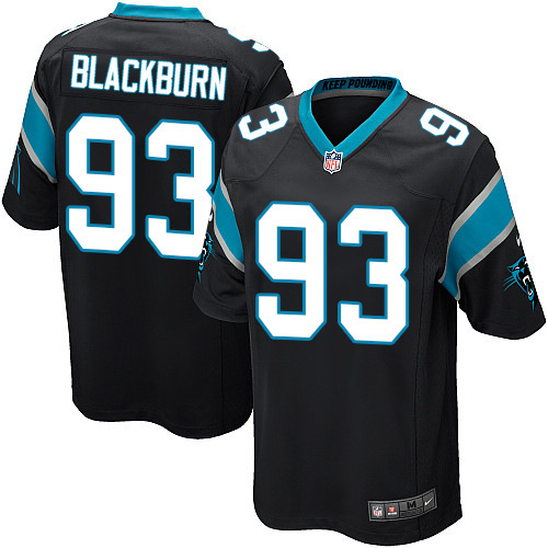 NFL Carolina Panthers #93 Blackburn Black Game Jersey