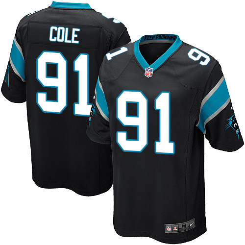 NFL Carolina Panthers #91 Cole Black Game Jersey