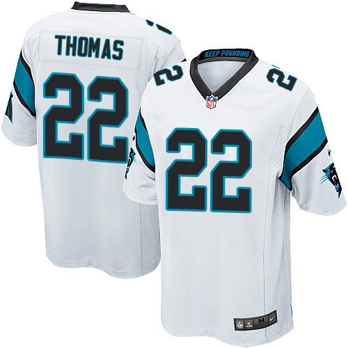 NFL Carolina Panthers #22 Thomas White Game Jersey