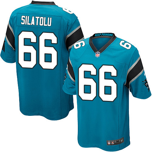 NFL Carolina Panthers #66 Silatolu Blue Game Jersey