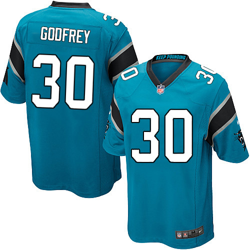 NFL Carolina Panthers #30 Godfrey Blue Game Jersey