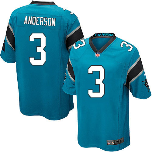NFL Carolina Panthers #3 Anderson Blue Game Jersey