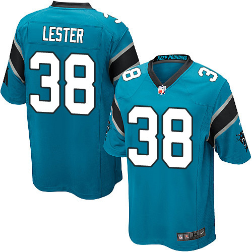 NFL Carolina Panthers #38 Lester Blue Game Jersey