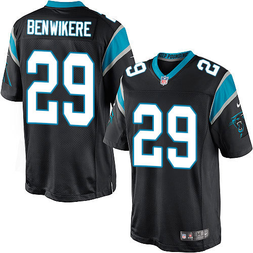 NFL Carolina Panthers #29 Benwikere Black Game Jersey