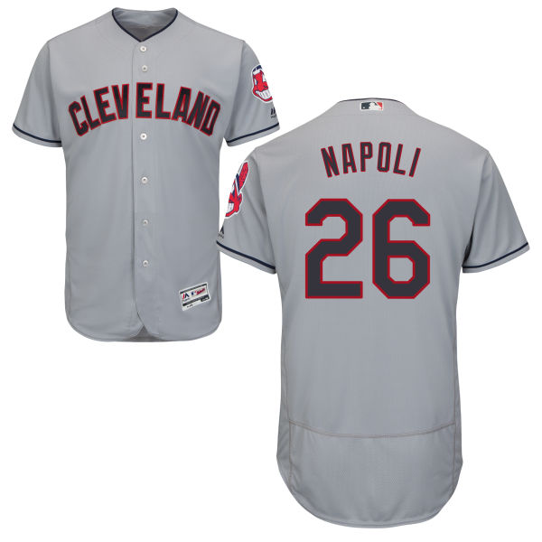 MLB Cleveland Indians #26 Mike Napoli Grey Elite Jersey