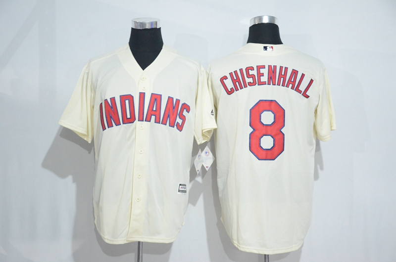 MLB Cleveland Indians #8 Chisenhall Cream Jersey