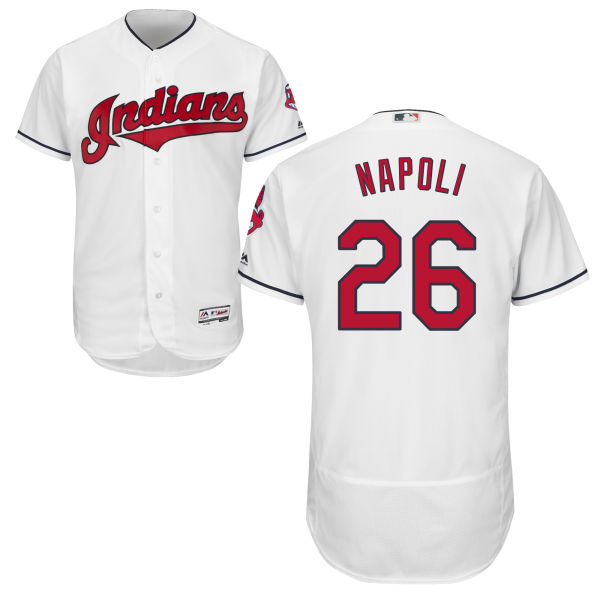 MLB Cleveland Indians #26 Mike Napoli White Elite Jersey