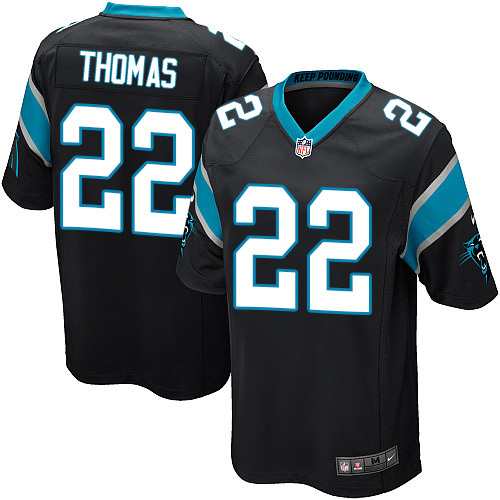 NFL Carolina Panthers #22 Thomas Black Game Jersey