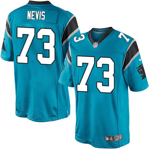 NFL Carolina Panthers #73 Nevis Blue Game Jersey