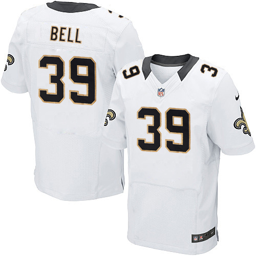 NFL New Orleans Saints #39 Bell White Elite Jersey