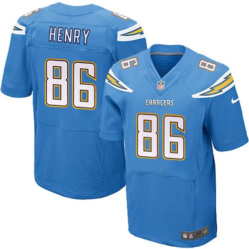 NFL San Diego Chargers #86 Henry L.Blue Elite Jersey