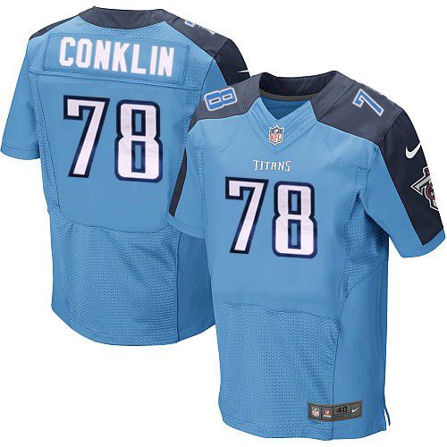NFL Tennessee Titans #78 Conklin L.Blue Elite Jersey