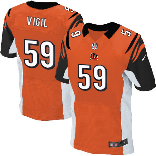 NFL Cincinnati Bengals #59 Vigil Orange Elite Jersey