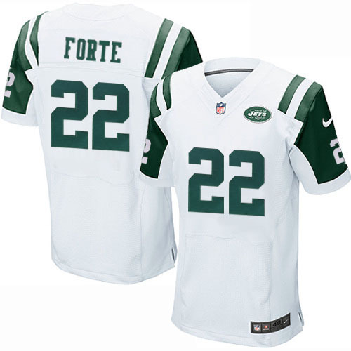 NFL New York Jets #22 Forte White Elite Jersey