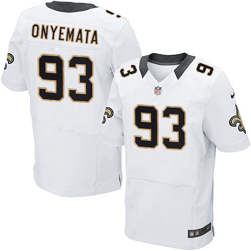 NFL New Orleans Saints #93 Onyemata White Elite Jersey