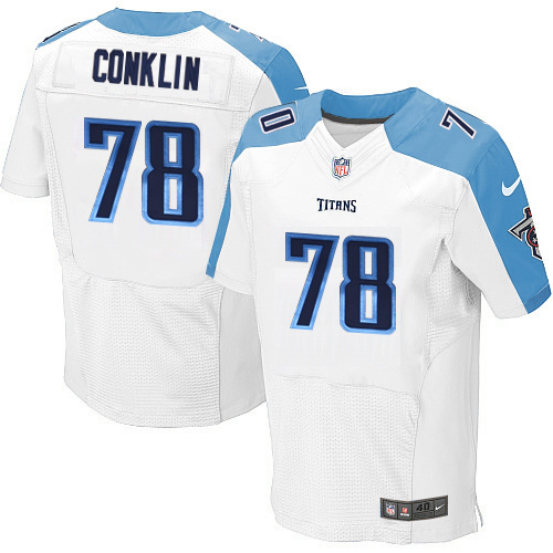 NFL Tennessee Titans #78 Conklin White Elite Jersey