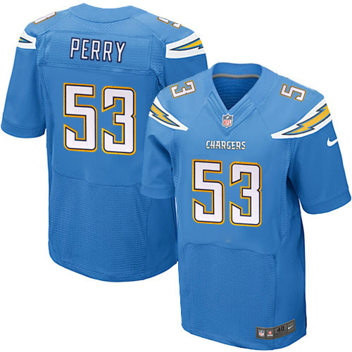 NFL San Diego Chargers #53 Perry L.Blue Elite Jersey
