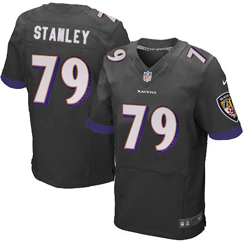 NFL Baltimore Ravens #79 Stanley Black Elite Jersey