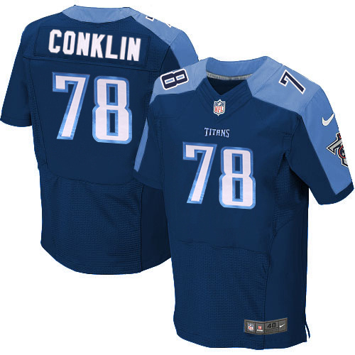 NFL Tennessee Titans #78 Conklin D.Blue Elite Jersey