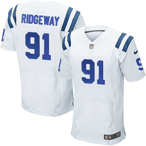 NFL Indianapolis Colts #91 Ridgeway White Elite Jersey