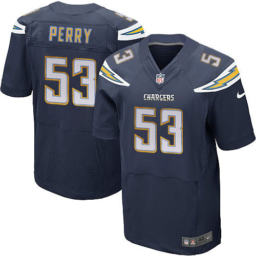 NFL San Diego Chargers #53 Perry D.Blue Elite Jersey