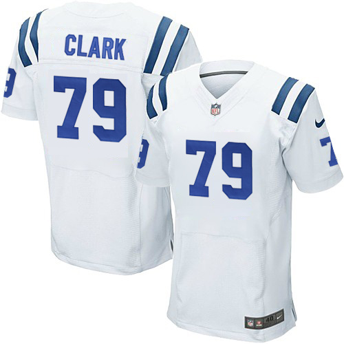 NFL Indianapolis Colts #79 Clark White Elite Jersey