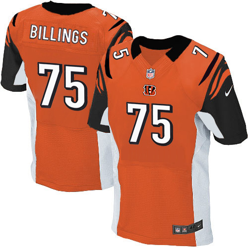 NFL Cincinnati Bengals #75 Billings Orange Elite Jersey