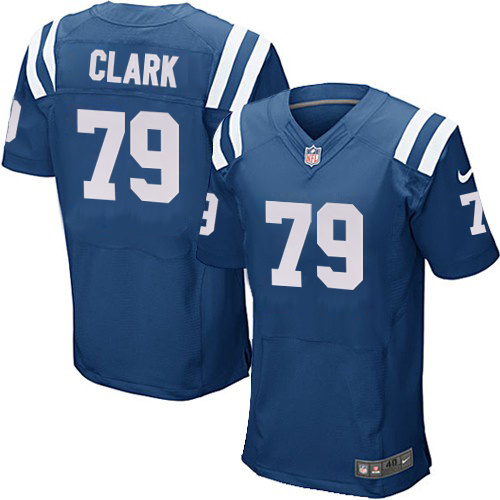 NFL Indianapolis Colts #79 Clark Blue Elite Jersey