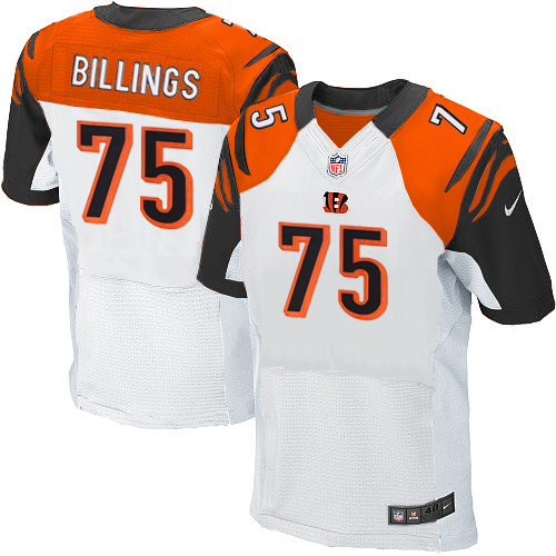 NFL Cincinnati Bengals #75 Billings White Elite Jersey